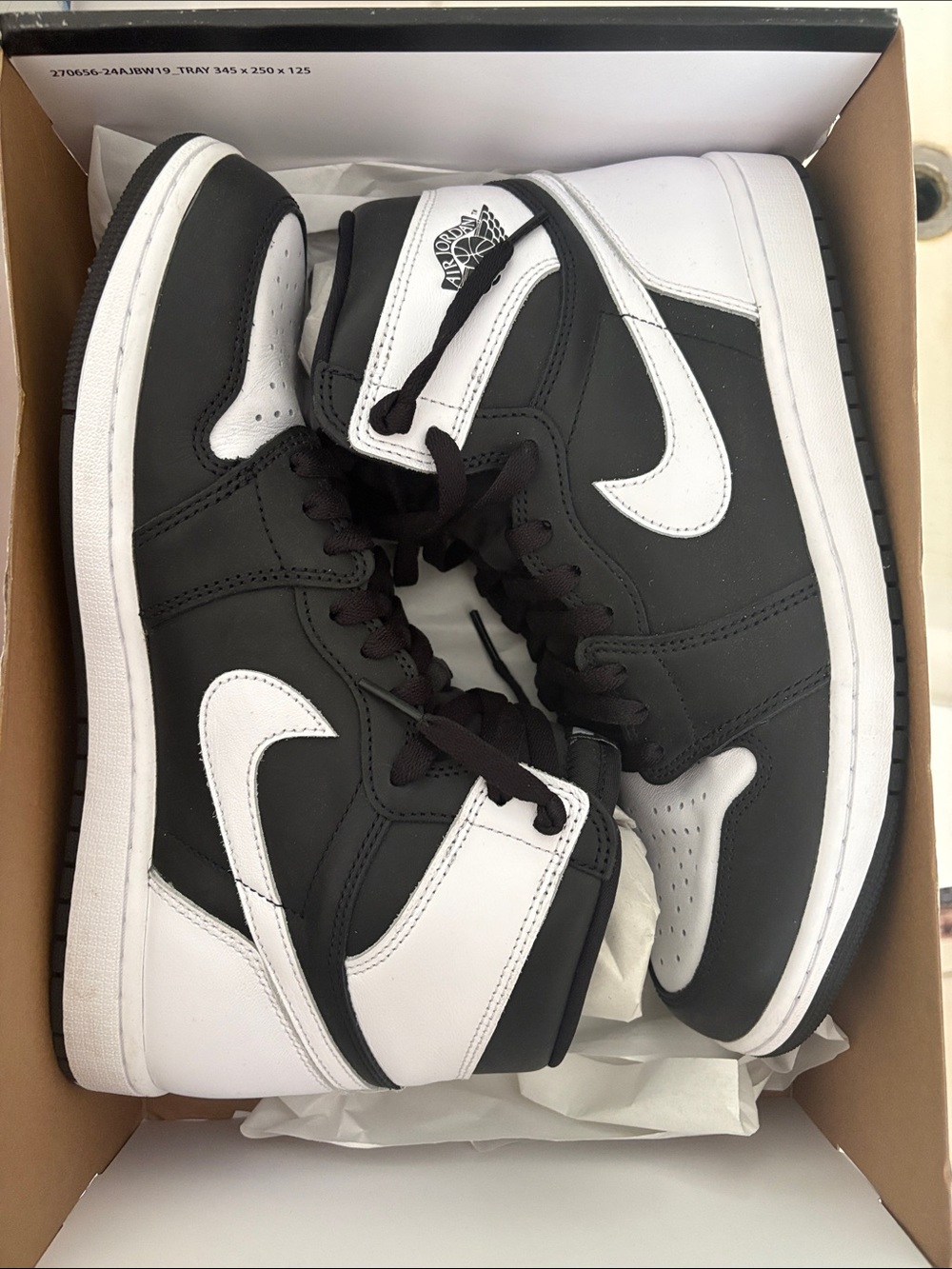 Nike Air Jordan 1 Retro Black & White High OG Sneakers